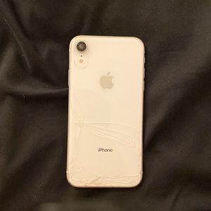 iPhone xr, cracked on the back but works perfect. Carrier is AT&T.
